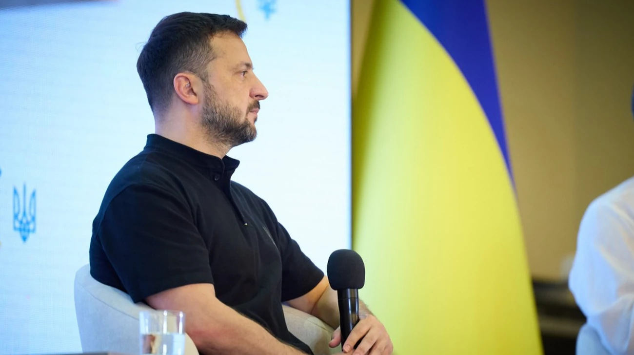Володимир Зеленський під час інтерв'ю щодо санкційного законопроєкту