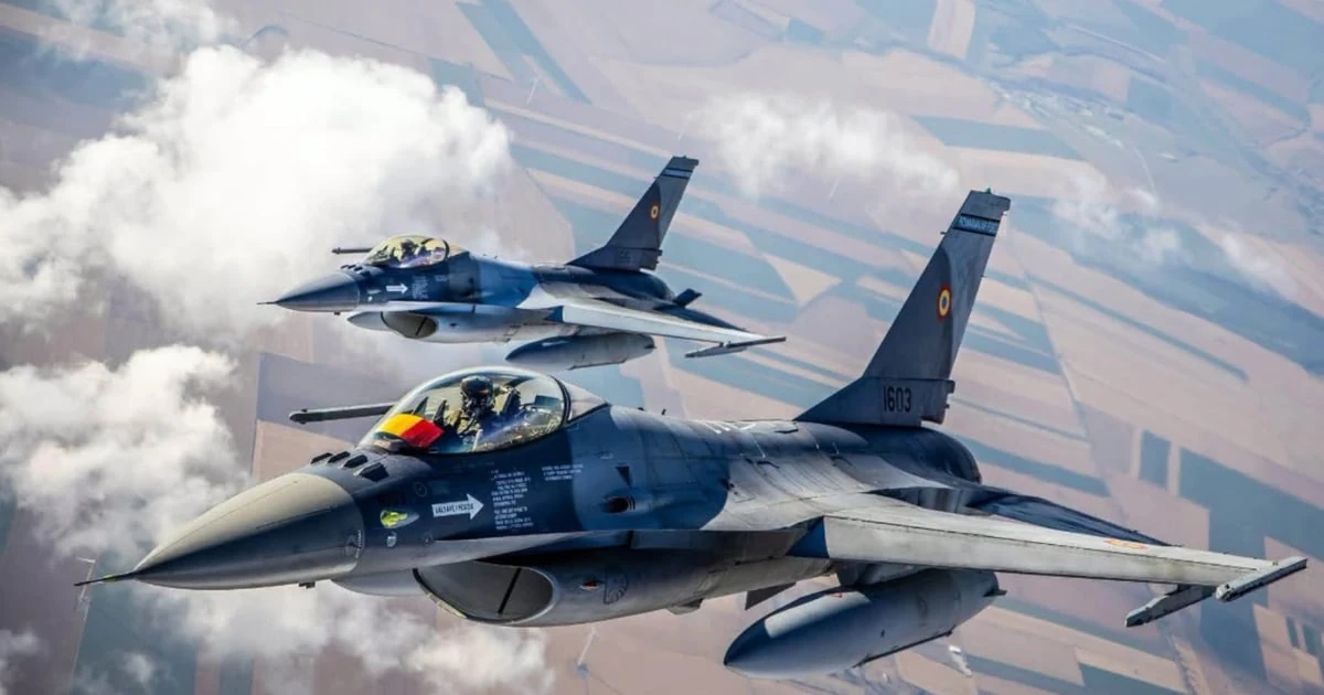 Ілюстративне фото винищувача F-16 румунських Військово-повітряних сил із Facebook Міністерства оборони Румунії