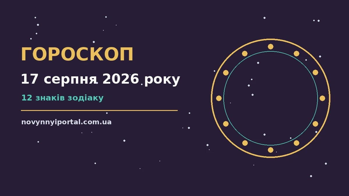 Гороскоп на 17 серпня 2026 року: головні підказки дня для нових справ і розмов