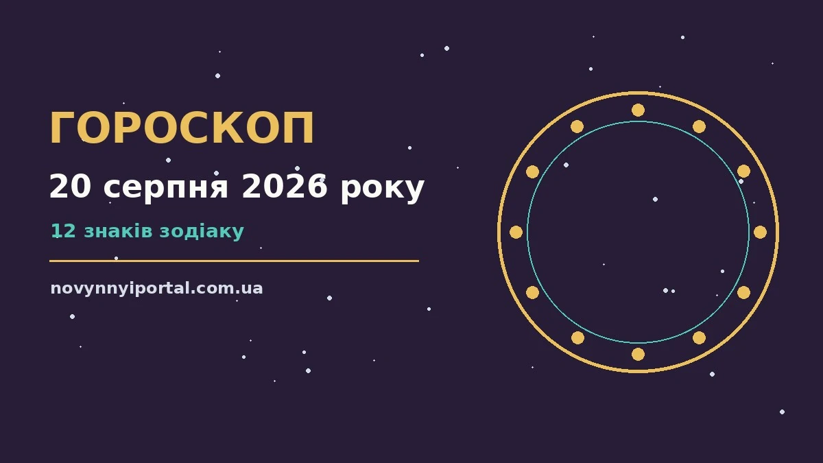 Гороскоп на 20 серпня 2026 року: головні підказки дня для нових справ і розмов