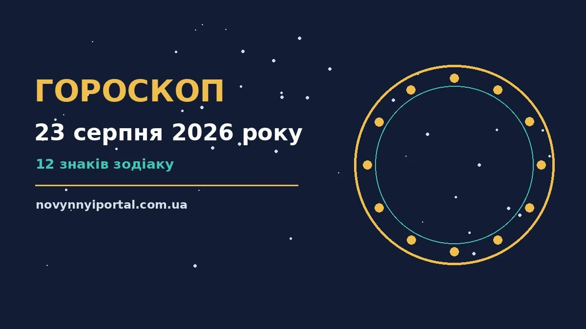 Гороскоп на 23 серпня 2026 року: головні підказки дня для нових справ і розмов
