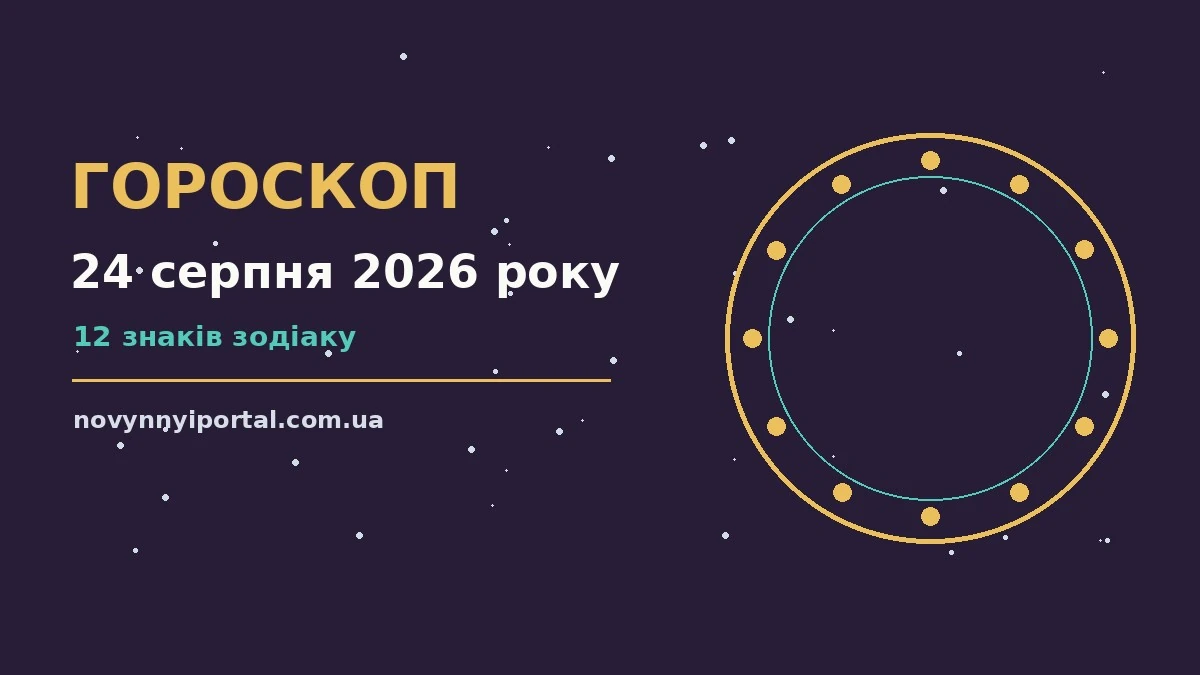 Гороскоп на 24 серпня 2026 року: головні підказки дня для нових справ і розмов