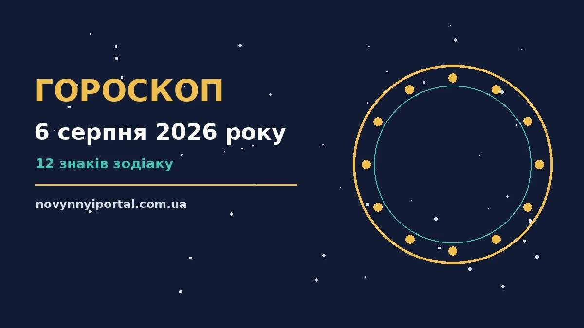 Гороскоп на 6 серпня 2026 року: головні підказки дня для нових справ і розмов