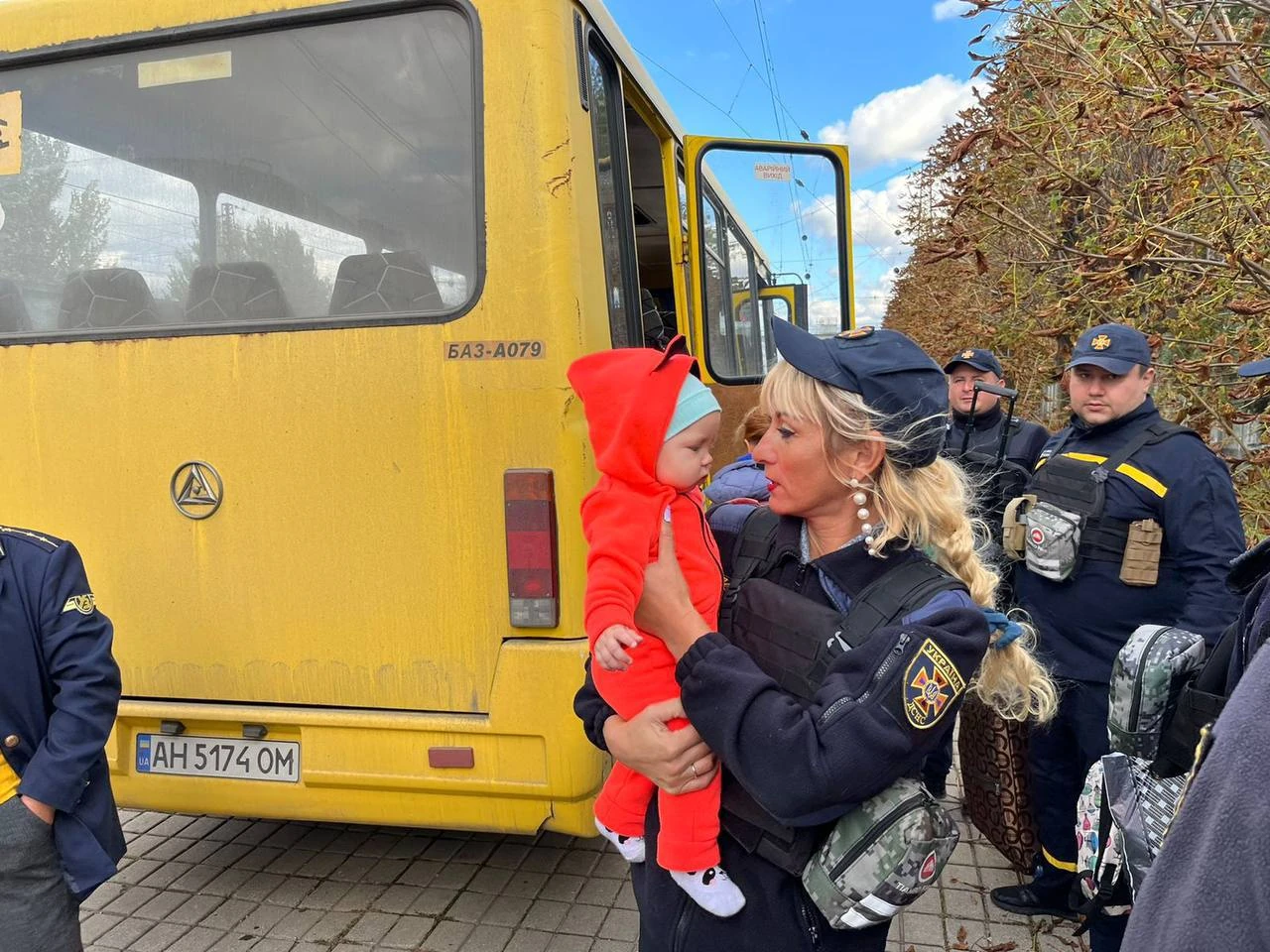 Ілюстративне фото евакуації родин із дітьми