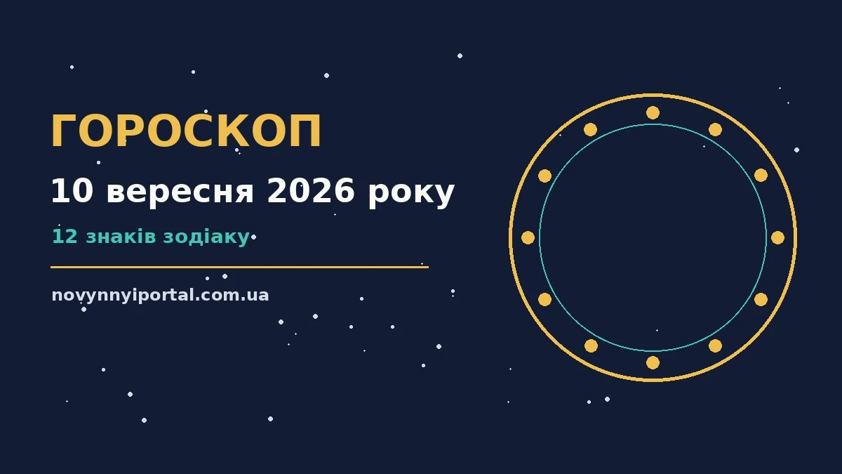 Гороскоп на 10 вересня 2026 року: головні підказки дня для нових справ і розмов