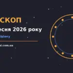 Зоряне небо над містом у вечірніх вогнях, ілюстрація до гороскопу на 21 вересня 2026 року