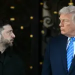 Володимир Зеленський і Дональд Трамп під час спільної появи