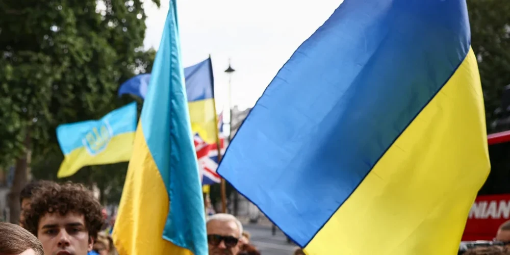 Будівля на проспекті князя Гедиміна у Вільнюсі, з якої зірвали прапор України