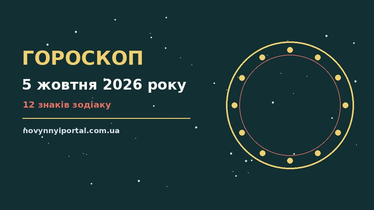 Гороскоп на 5 жовтня 2026 року: головні підказки дня для нових справ і розмов